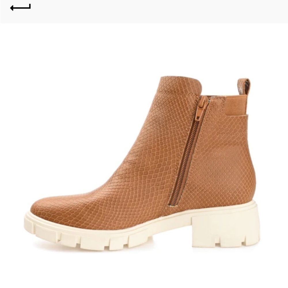 Journee collection cognac jeeva boots - Picture 2 of 8